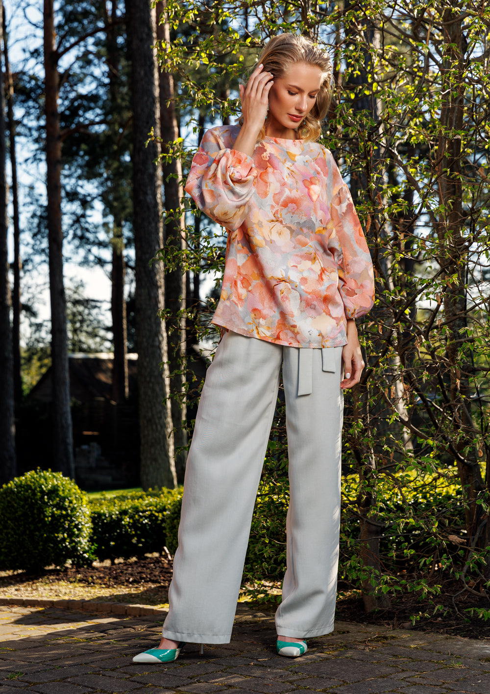 Mint color trousers "Summer"