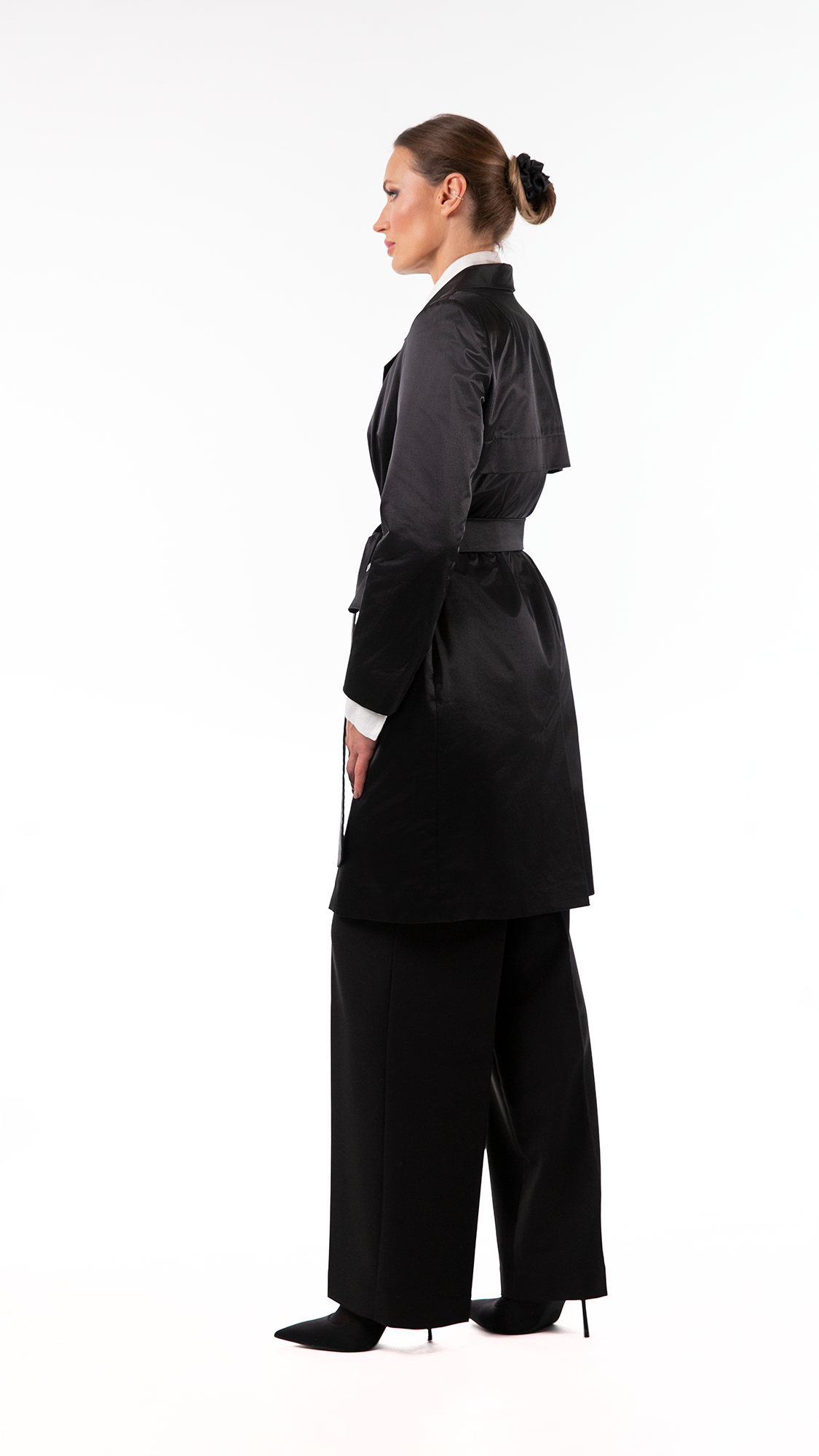 Black raincoat