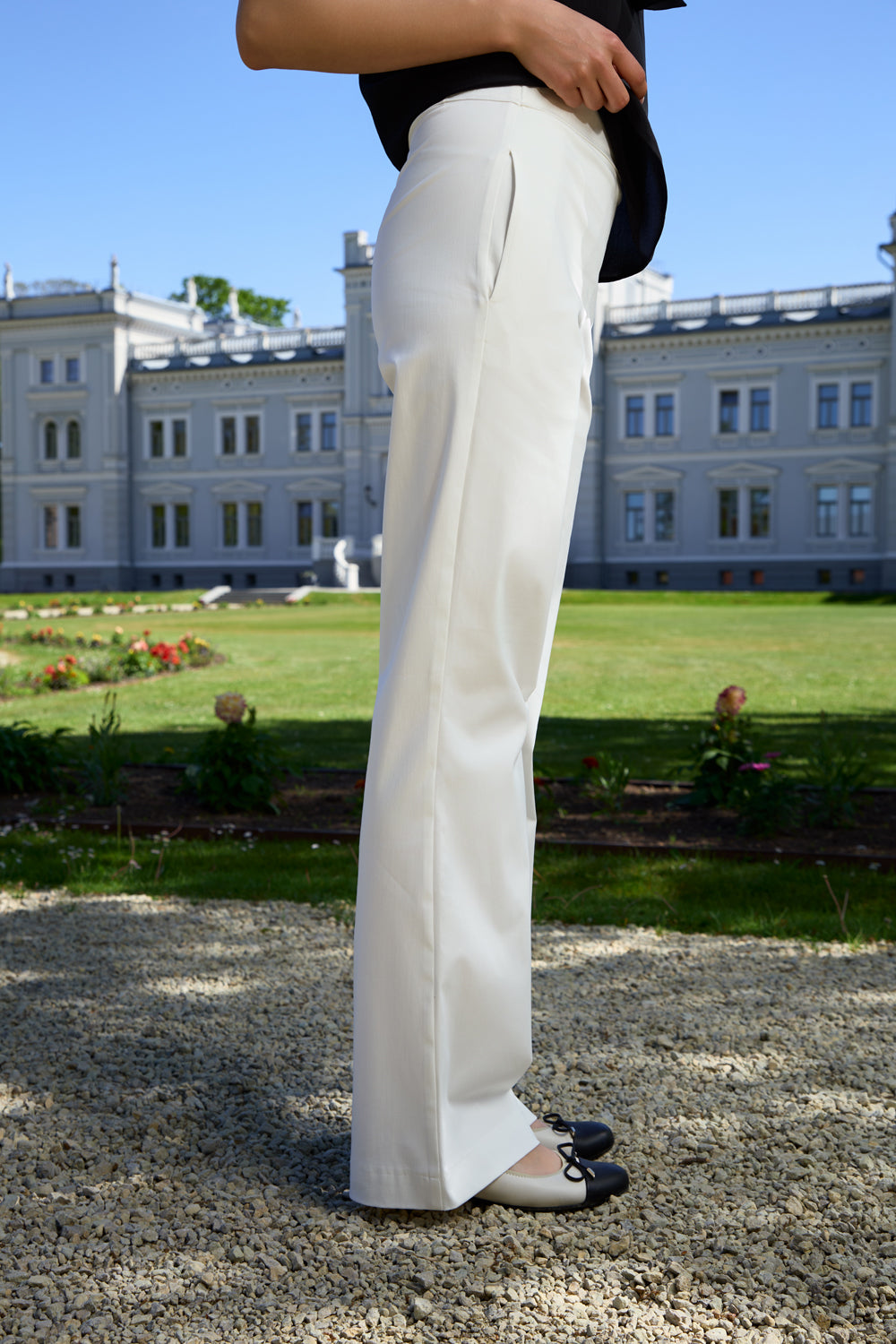 Baltos kelnės "Isidė"