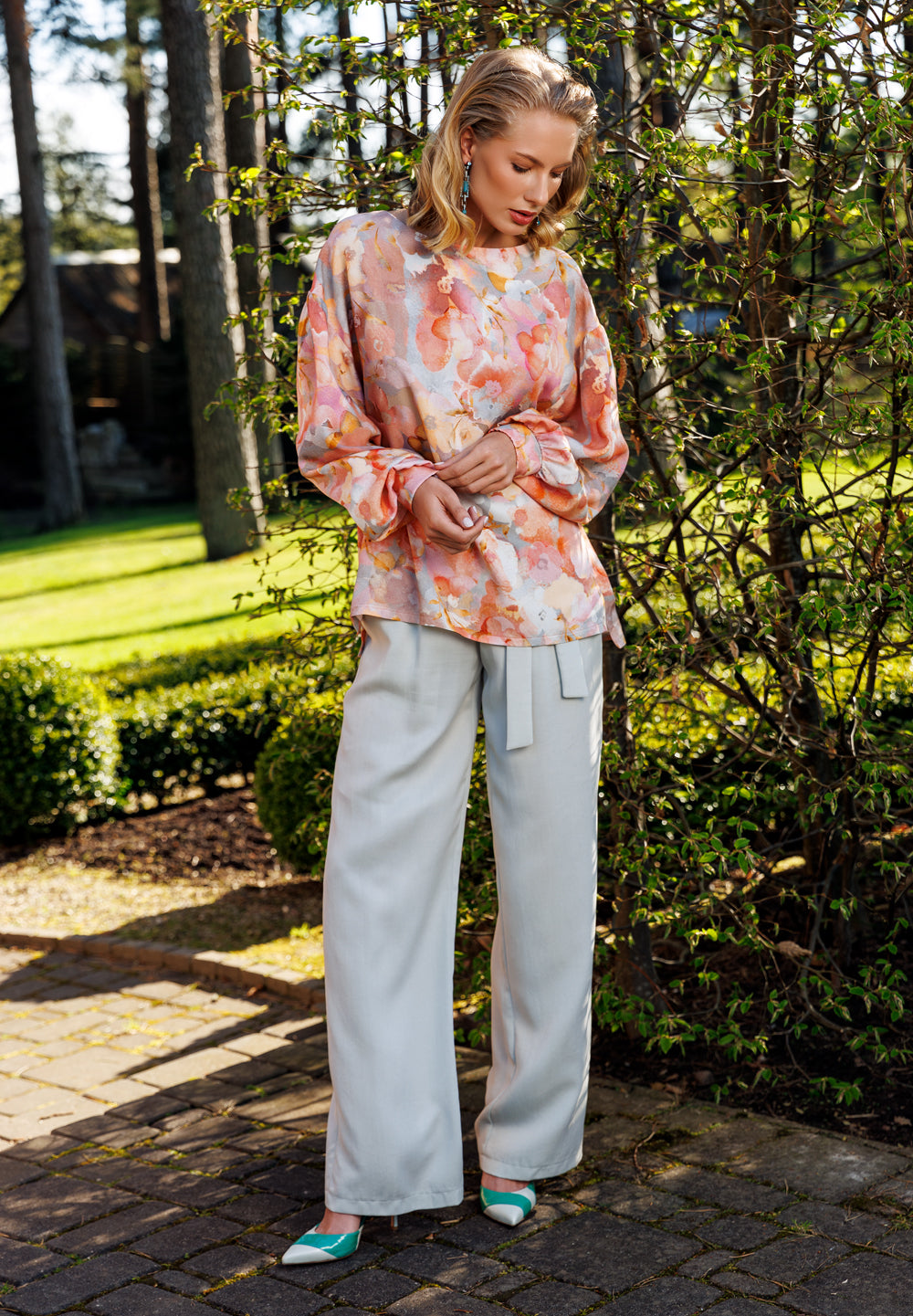 Mint color trousers "Summer"