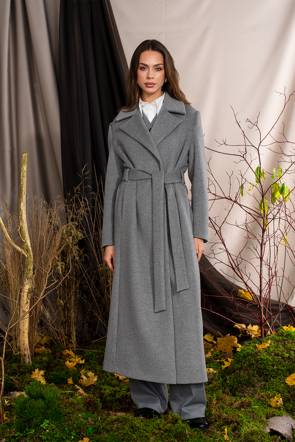 Šviesiai pilkas paltas "Aura Forte"