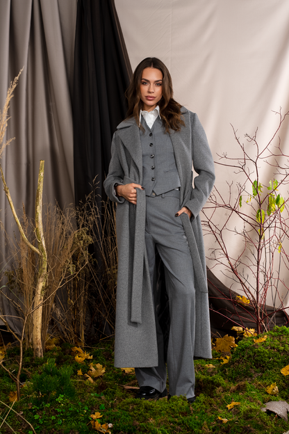 Šviesiai pilkas paltas "Aura Forte"