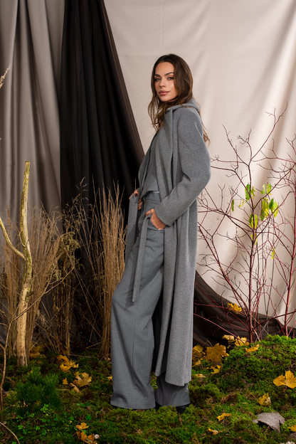 Šviesiai pilkas paltas "Aura Forte"