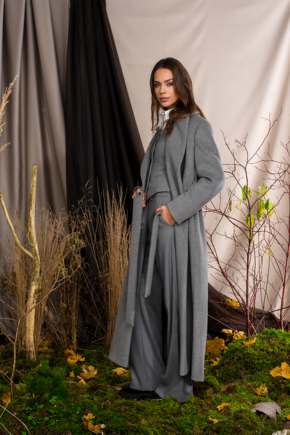 Šviesiai pilkas paltas "Aura Forte"