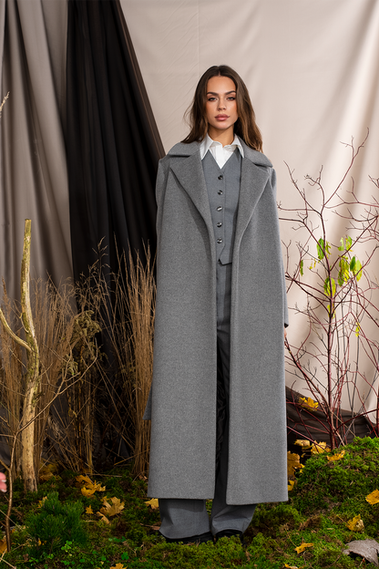 Šviesiai pilkas paltas "Aura Forte"