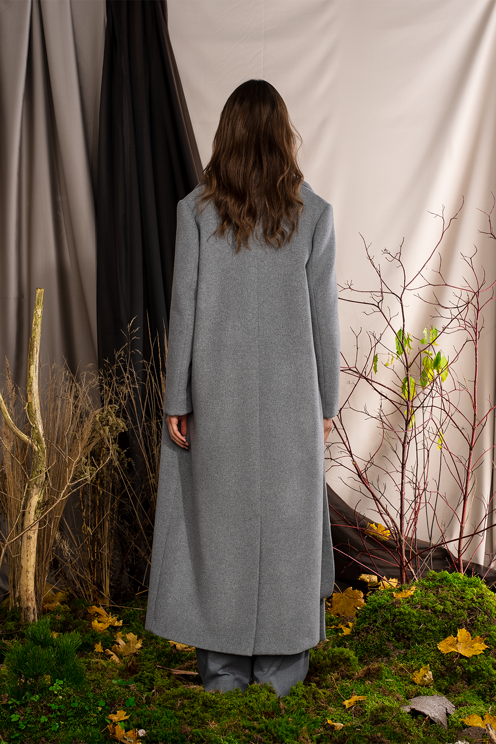 Šviesiai pilkas paltas "Aura Forte"