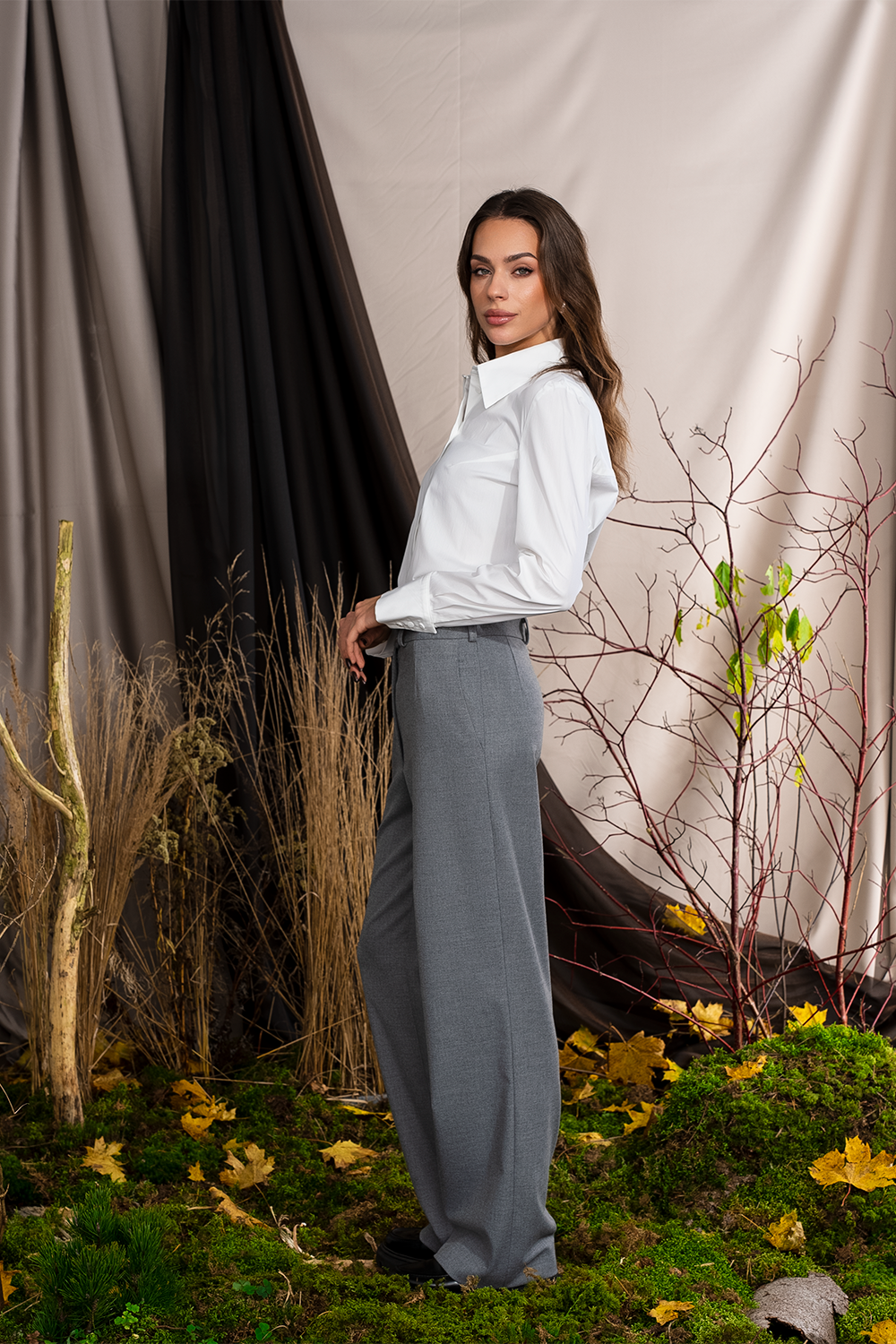 Klasikinės moteriškos kelnės "Sidabro Šydas"