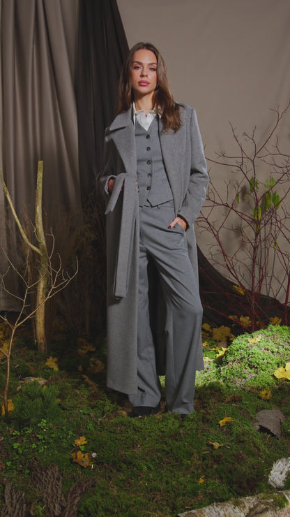 Šviesiai pilkas paltas "Aura Forte"